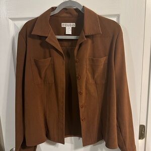 Brown Button Down Long Sleeve Shirt